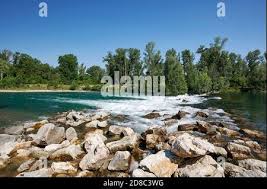 Rudiano (Bs), vista sul fiume Oglio Foto stock - Alamy